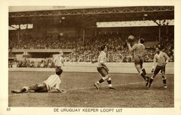 ** T1 1928 Amsterdam, Olympische Spelen. De Uruguay Keeper Loopt Uit / 1928 Summer Olympics. Uruguay-Argentina Football  - Non Classificati
