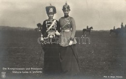 ** T1/T2 Die Kronprinzessin Und Prinzessin Viktoria Luise In Uniform / Duchess Cecilie Of Mecklenburg-Schwerin (the Last - Non Classificati