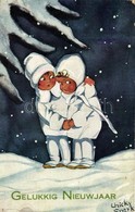 T2/T3 Gelukkig Nieuwjaar / New Year Greeting Card, Children, Winter, AV No. 1632 S: Chicky Spark (fl) - Non Classés