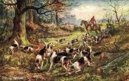 * T1 Drawing The Covert / Hunting Art Postcard. Raphael Tuck & Sons 'Oilette' 'Fox Hunting' 9450. - Non Classificati
