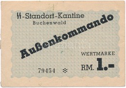 Német Harmadik Birodalom / Buchenwald 1937-1945. 1M 'SS-Standort-Kantine' T:III  
German Third Reich / Buchenwald 1937-1 - Ohne Zuordnung