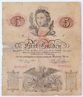 1859. 5G Korabeli Hamisítványa, 'Falsificat' Felülnyomás A Hátoldalon T:IV
Austrian Empire 1859. 5 Gulden Contemporary F - Non Classés