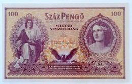 1943. 100P 'Szálasi-kiadás' Kiadatlan, Sor- és Sorozatszám Nélkül, ívből Kivágva T:I-
Hungary 1943. 100 Pengő 'Szálasi E - Non Classés