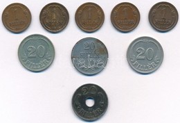 1916-1941. 20f (4xklf) Fe/Cu-Ni + 1931-1936. 5db 1f Br (4xklf) T:1-,2 Patina - Sin Clasificación