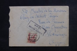 ESPAGNE - Censure De Irun Sur Enveloppe Pour La France En 1937, Affranchissement Plaisant - L 46803 - Republicans Censor Marks