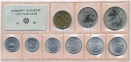 1980. 2f-10Ft (9xklf) érmés Forgalmi Sor Fóliatokban T:1 Kis Patina Adamo FO13 - Ohne Zuordnung