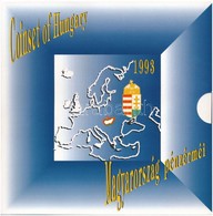 1993. 10f-200Ft (11xklf) Forgalmi Sor Dísztokban, Benne 200Ft Ag 'MNB', 'Magyarország Pénzérméi' Sorozat T:BU Adamo FO26 - Ohne Zuordnung