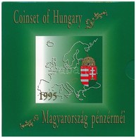 1995. 10f-200Ft (11xklf) Forgalmi Sor Dísztokban, Benne 200Ft Ag 'Deák', 'Magyarország Pénzérméi' Sorozat T:BU Adamo FO2 - Sin Clasificación