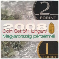 2008. 1Ft-100Ft (7xklf) Darabos Forgalmi Sor 'Búcsú Az Egy- és Kétforintostól' Dísztokos Szettben 'Magyarország Pénzérmé - Ohne Zuordnung