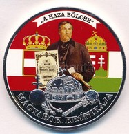 DN 'Magyarok Krónikája - A Haza Bölcse' Ezüstözött, Multicolor Cu Emlékérem Tanúsítvánnyal (42mm) T:PP Kis Patina - Sin Clasificación