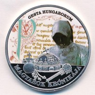 DN 'Magyarok Krónikája - Gesta Hungarorum / 1907 5 Korona' Ezüstözött, Multicolor Cu Emlékérem Tanúsítvánnyal (42mm) T:P - Unclassified