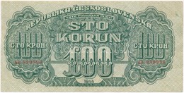 Csehszlovákia 1944. 100K T:III 
Czechoslovakia 1944. 100 Korun C:F Krause 48.a - Unclassified