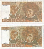 Franciaország 1974-1975. 10Fr (2xklf) T:III
France 1974-1975. 10 Francs (2xdiff) C:F - Sin Clasificación