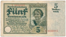 Németország / Weimari Köztársaság 1926. 5M 7 Jegyű Sorszámmal T:III
Germany / Weimar Republic 1926.5 Mark 7 Digit Serial - Ohne Zuordnung