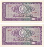 Románia 1966. 10L (2x) Sorszámkövető T:I
Romania 1966. 10 Lei (2x) Sequential Serials C:UNC - Sin Clasificación