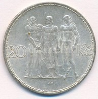 Csehszlovákia 1934. 20K Ag 'Ipar, Mezőgazdaság, üzlet' T:1-,2 
Czechoslovakia 1934. 20 Korun Ag 'Industry, Agriculture,  - Zonder Classificatie