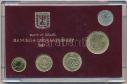 Izrael 1987. 1A-1S (5xklf) 'Hanukka' Forgalmi Sor Szettben, Eredeti Műanyag Tokban T:1 Kis Patina Israel 1987. 1 Agora - - Ohne Zuordnung