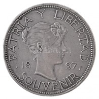 Kuba 1897. 1P Ag 'Szuvenír Peso' (22,34g) T:2,2- Ph.
Cuba 1897. 1 Peso Ag 'Souvenir Peso' (22,34g) C:XF,VF Edge Error
Kr - Zonder Classificatie