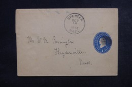 ETATS UNIS - Entier Postal De Spencer En 1893 Pour Haydenville - L 46807 - ...-1900