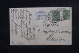 FINLANDE / RUSSIE - Affranchissement  Plaisant De Turku Sur Carte Postale En 1914 Pour Paris - L 46820 - Cartas & Documentos