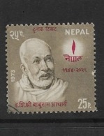 NEPAL    1973 The 85th Anniversary Of The Birth Of Baburam Acharya, Historian, 1888-1971  USED - Nepal