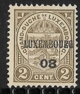 Luxembourg 1908 Nr. 56 - Voorafgestempeld