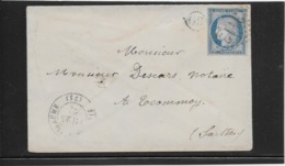 France N°60 Oblitéré GC 3412 & Type 17 Sillé Le Guillaume (71)  - 1875 - TB - 1871-1875 Cérès