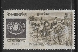 NEPAL   1973 The 10th Anniversary Of World Food Program    USED - Nepal