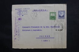 ESPAGNE - Cachet De Censure Sur Enveloppe Commerciale De Barcelone Pour La France En 1937 - L 46852 - Republikanische Zensur