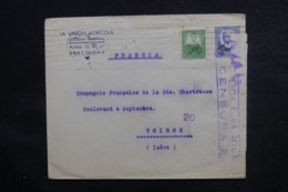 ESPAGNE - Cachet De Censure Sur Enveloppe Commerciale De Barcelone Pour La France En 1937  - L 46855 - Marques De Censures Républicaines