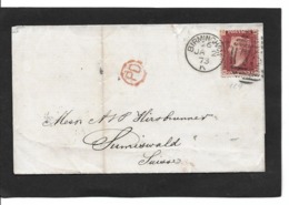 BIRMINGHAM 2.1.1873  StG 43  Pl129 - Storia Postale