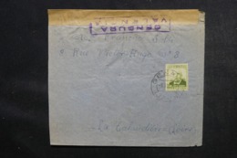 ESPAGNE - Cachet De Censure De Valencia Sur Enveloppe Pour La France En 1937, Affranchissement Plaisant - L 46864 - Marcas De Censura Republicana