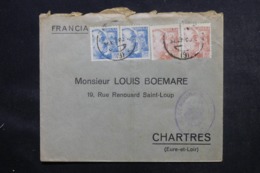 ESPAGNE - Cachet De Censure Sur Enveloppe Commerciale De Barcelone Pour La France En 1940 - L 46877 - Nationalistische Zensur