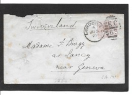 LONDON  5.7.1877 StG 141  Pl 7 - Lettres & Documents
