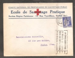 Enveloppe Comite Du Sauvetage Public  Ecole De Sauvetage Pratique 65 C Paix Oblit PARIS  La Chalcographie  Musee Louvre - 1932-39 Vrede