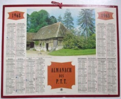 CALENDRIER 1968 ALMANACH DES POSTES TELEGRAPHES TELEPHONES PTT MANOIR DE LEAUPARTIE CALVADOS MELUN SEINE & MARNE - Grand Format : 1961-70