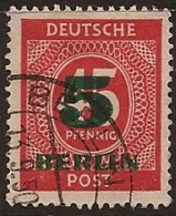 BERLIN 1949 5 On 45 Pf, 10 On 24 Pf SG B64,5 U RY176 - Oblitérés