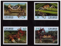 2010 Taiwan Crabs Stamps Fauna Crab Coastline - Schalentiere