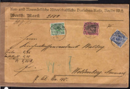 Allemagne Poste Obl Yv: 46-48-59 Couronne Impériale Sur Chiffre (TB Cachet Rond) Lettre Berlin 23-8-00 - Cartas