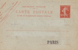 Carte Semeuse Camée 10 C Rouge E1 Neuve Repiquage Chaussures Cordonniers Bottiers - Cartes Postales Repiquages (avant 1995)