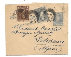 ARG044 / ARGENTINIEN - Streifband, Aufgewertet Mit 2 Marken 1894 Nach Algerien - Storia Postale