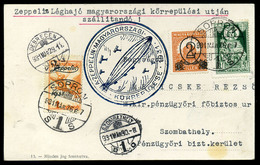 SOPRON 1931. Dekoratív Zeppelin Képeslap Szombathelyre Küldve  /  Decorative Zeppelin Vintage Pic. P.card To Szombathely - Covers & Documents