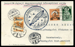 SOPRON 1931. Dekoratív Zeppelin Képeslap Szombathelyre Küldve  /  Decorative Zeppelin Vintage Pic. P.card To Szombathely - Lettres & Documents