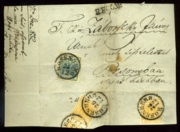 ROSENBERG 1852. 9Kr + 2*1Kr   Levél Darabon   /  9+2*1Kr On Letter Piece - Gebruikt