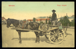 DEBRECEN 1908. Talyigás, Régi Képeslap  /  Wheelbarrow Vintage Pic. P.card - Hungría