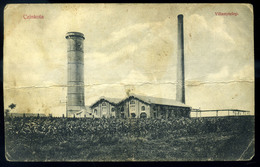 CINKOTA 1913. Villanytelep, Régi Képeslap (törött)  /  Electric Plant Vintage Pic. P.card (broken) - Hongarije