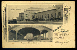 SZÉKESFEHÉRVÁR 1903. Vasútállomás, Régi Képeslap  /  Train Station Vintage Pic. P.card - Hungary