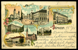 DEBRECEN  1898. Litho Képeslap  /  Litho Vintage Pic. P.card - Hongarije