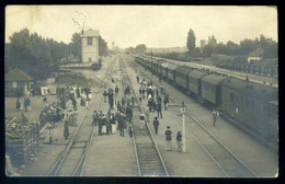 DUNAKESZI 1914. Állomás Fotós Képeslap, Budapest-Galánta-Oderberg és MÁV Bélyegzésekkel  /  Station Photo Vintage Pic. P - Used Stamps