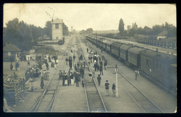 DUNAKESZI 1914. Állomás Fotós Képeslap, Budapest-Galánta-Oderberg és MÁV Bélyegzésekkel  /  Station Photo Vintage Pic. P - Usati